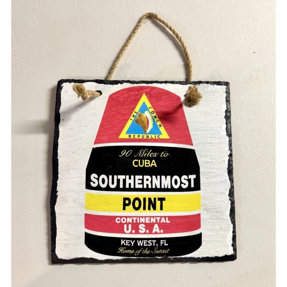 Key West Florida Southernmost Point Buoy Porch Tiki Bar Wall Decor